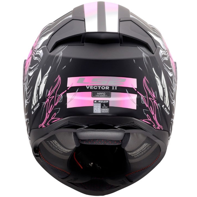 Kokokasvoinen moottoripyöräkypärä LS2 FF811 Vector II Darflo mattamusta-pinkki