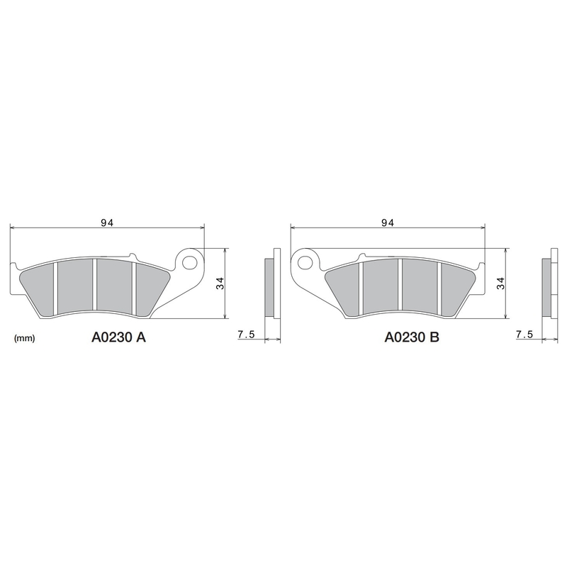 Jarrupalat NISSIN puolimetalliseos 94x34x7.5 mm 2 kpl