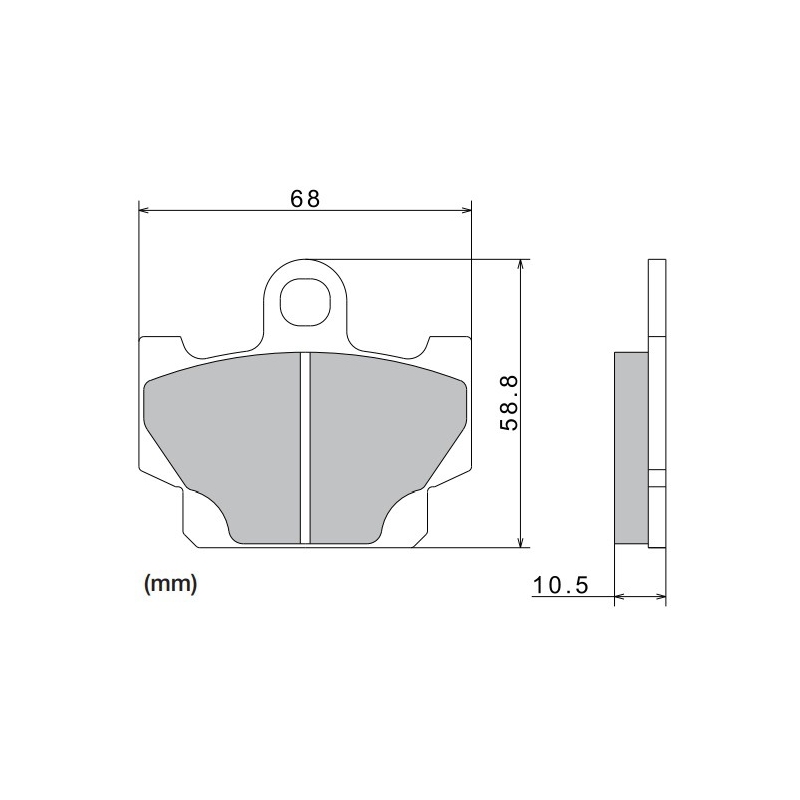 Jarrupalat NISSIN puolimetalliyhdistelmä 68x58.8x10.5 mm 2 kpl