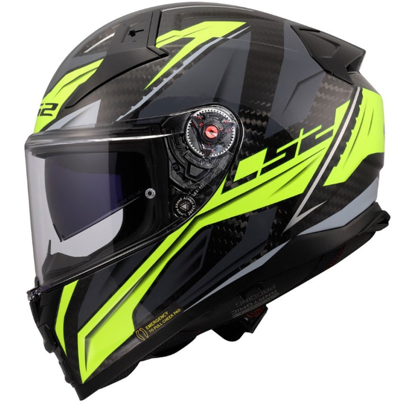 Kokokasvoinen moottoripyöräkypärä LS2 FF811 Vector II C Savage kiiltävä HV keltainen