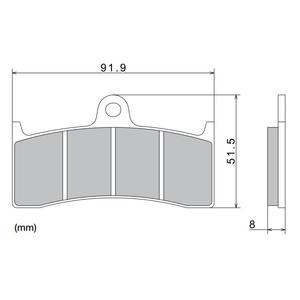 Jarrupalat NISSIN puolimetalliyhdistelmä 91,9x51,5x8 mm 2 kpl