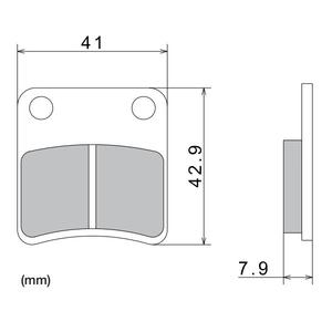 Jarrupalat NISSIN puolimetalliseos 41x42.9x7.9 mm 2 kpl