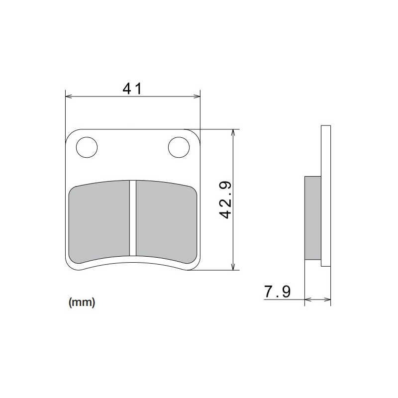 Jarrupalat NISSIN puolimetalliseos 41x42.9x7.9 mm 2 kpl