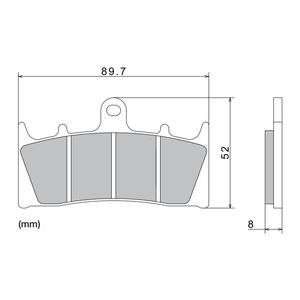 Jarrupalat NISSIN puolimetalliseos 89.7x52x8 mm 2 kpl