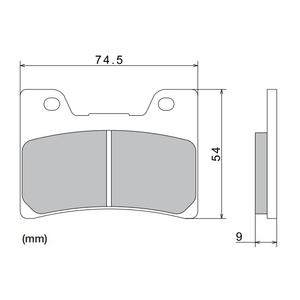 Jarrupalat NISSIN puolimetalliyhdistelmä 74,5x54x9 mm 2 kpl