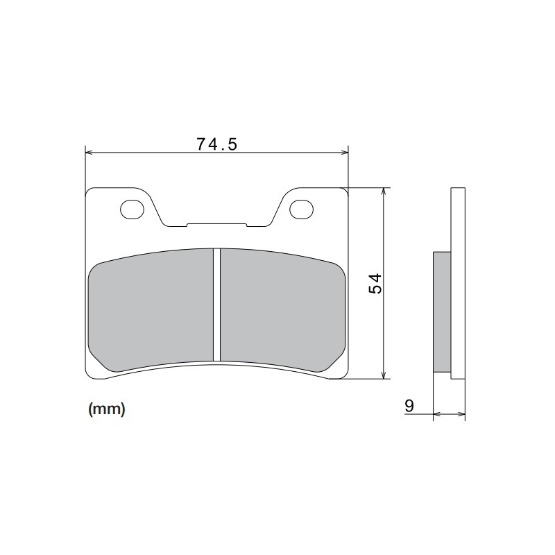 Jarrupalat NISSIN puolimetalliyhdistelmä 74,5x54x9 mm 2 kpl
