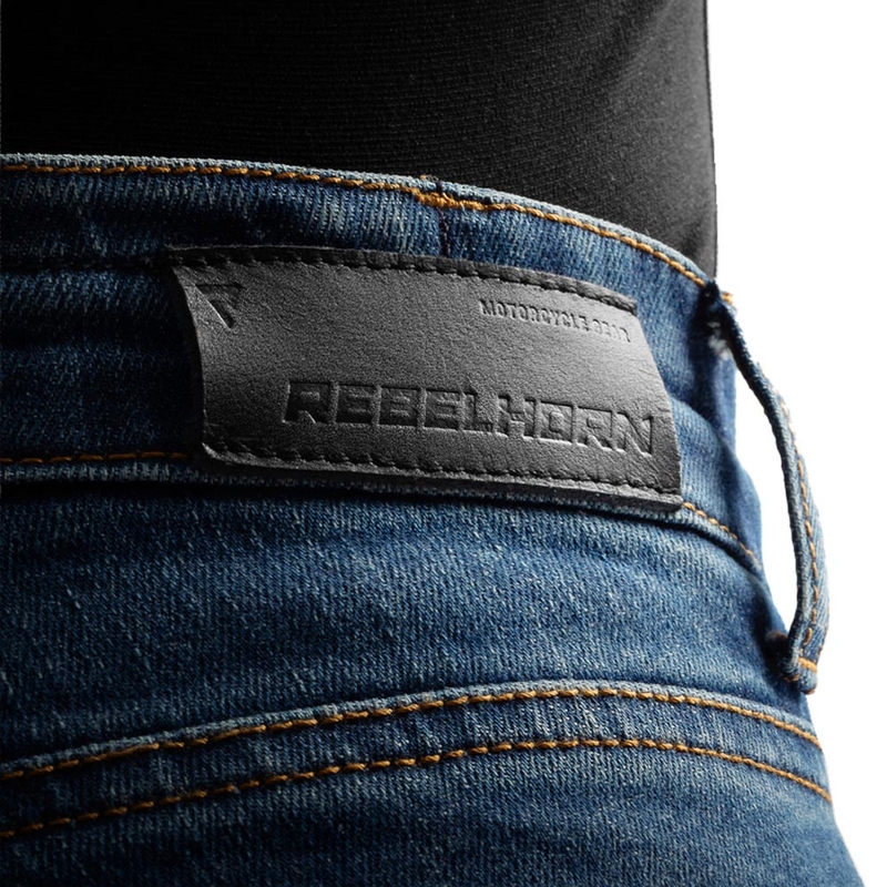 Naisten moottoripyöräfarkut Rebelhorn Classic Monolayer pesty sininen