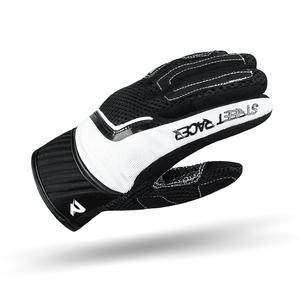 Street Racer Stunt Mustavalkoiset moottoripyörä käsineet