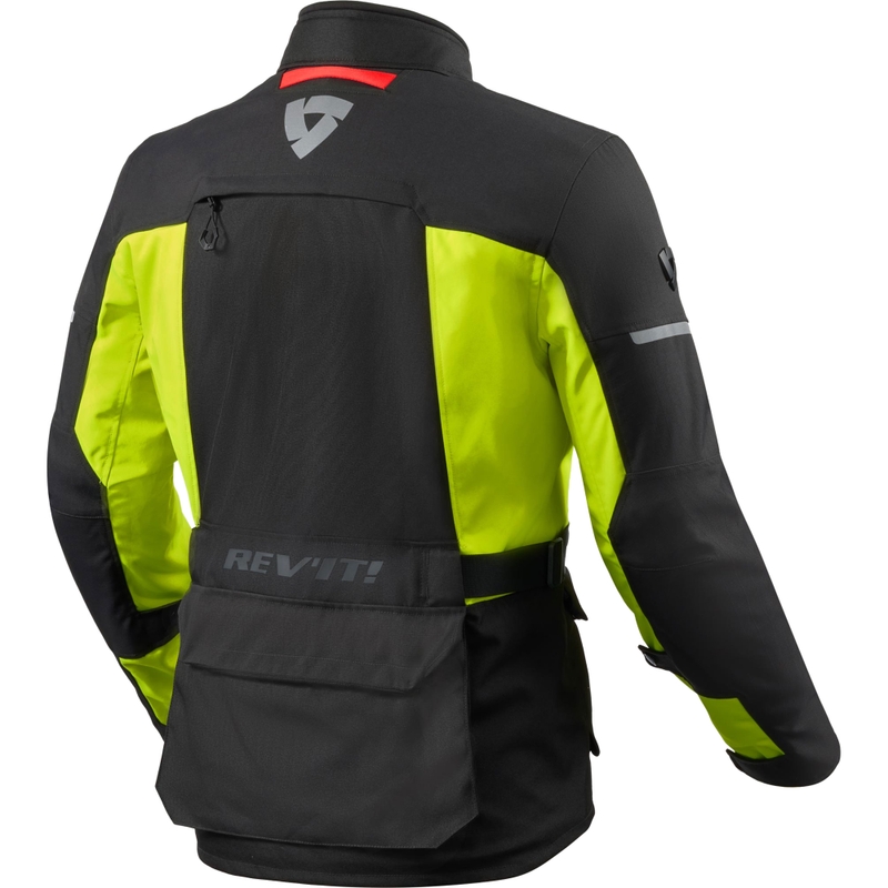 Revit Outback 5 H2O -moottoripyörätakki musta-fluo-keltainen