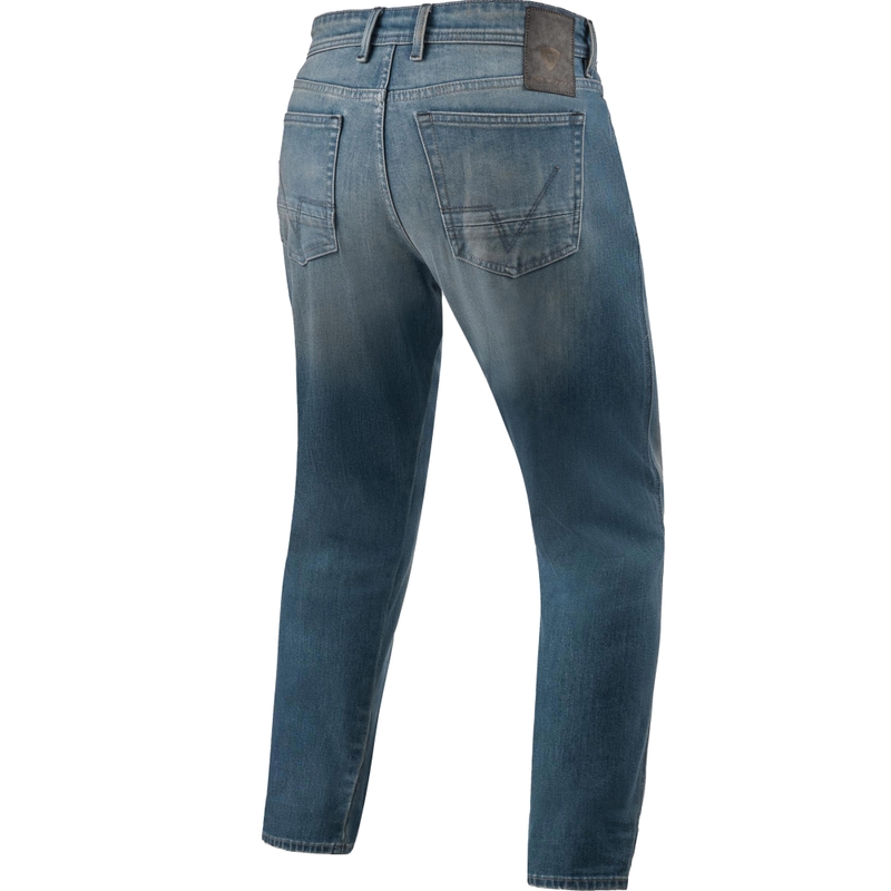 Revit Keegan Tapered Mid Blue -moottoripyöräilyfarkut, lyhyet farkut