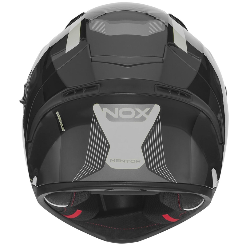 NOX N402 Mentor -moottoripyöräkypärä, musta-hopea