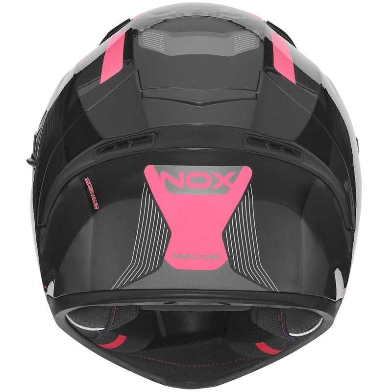 Kokokasvoinen moottoripyöräkypärä NOX N402 Mentor musta-pinkki