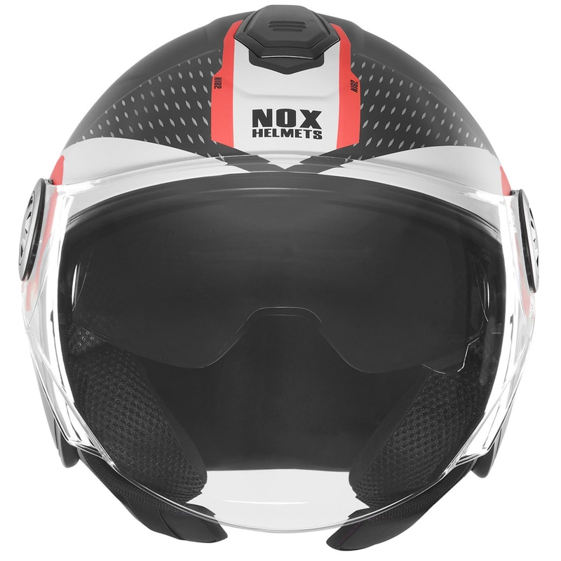 Avokypärä NOX N182 Pyöreä mattamusta-punainen