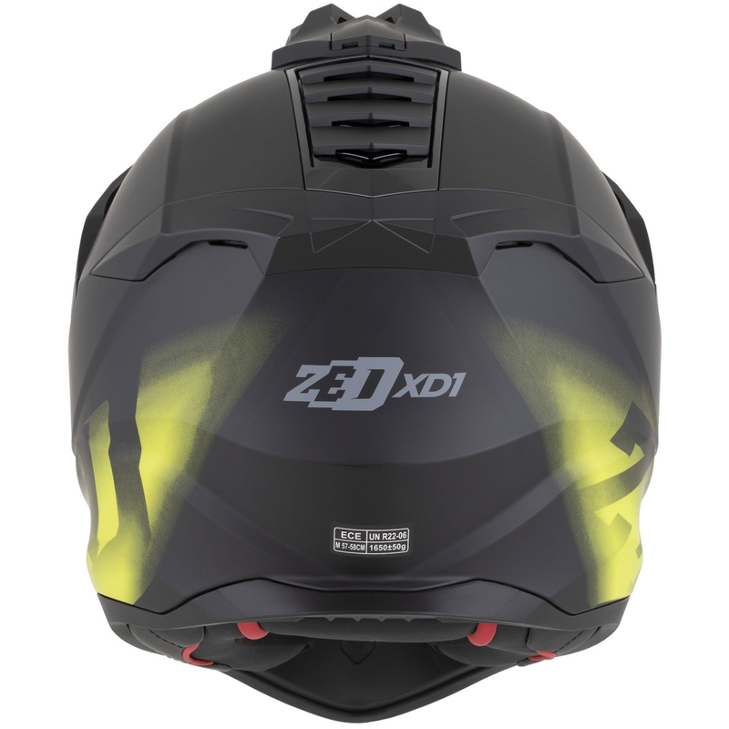 Enduro-moottoripyöräkypärä ZED XD1 mattamusta-fluo-keltainen
