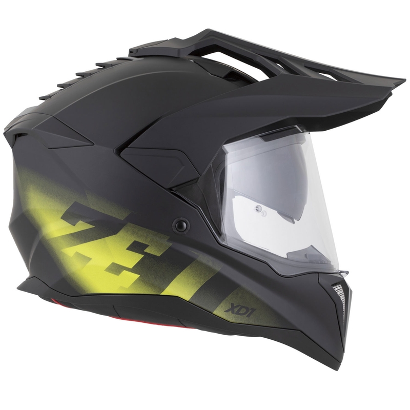 Enduro-moottoripyöräkypärä ZED XD1 mattamusta-fluo-keltainen