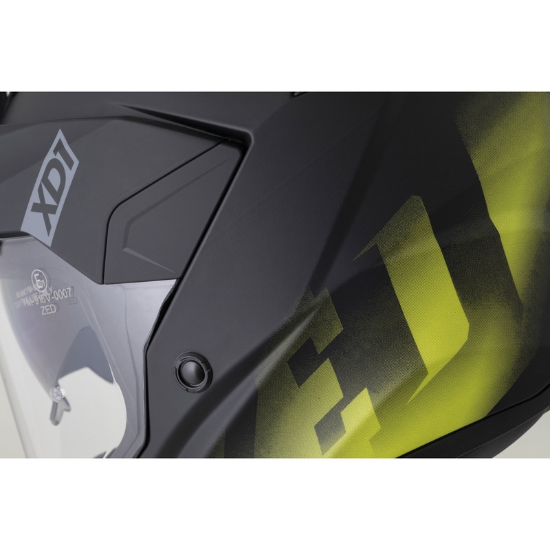 Enduro-moottoripyöräkypärä ZED XD1 mattamusta-fluo-keltainen