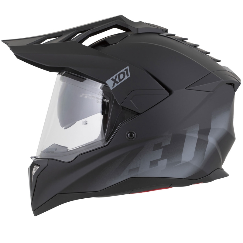 Enduro-moottoripyöräkypärä ZED XD1 mattamusta-tummanharmaa