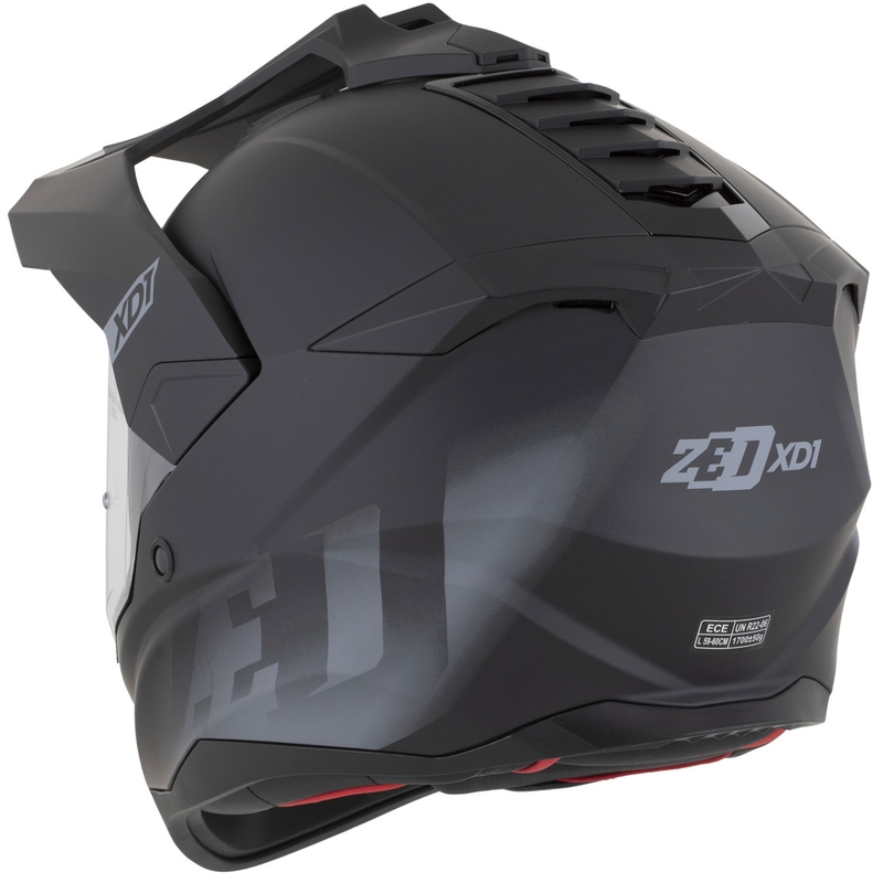 Enduro-moottoripyöräkypärä ZED XD1 mattamusta-tummanharmaa