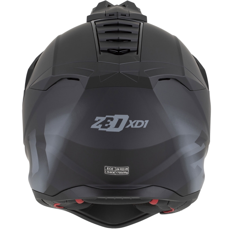 Enduro-moottoripyöräkypärä ZED XD1 mattamusta-tummanharmaa