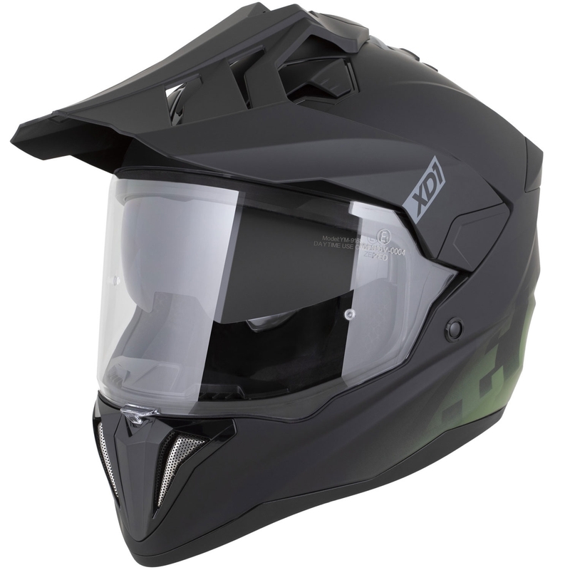 Enduro-moottoripyöräkypärä ZED XD1 mattamusta-tummanvihreä