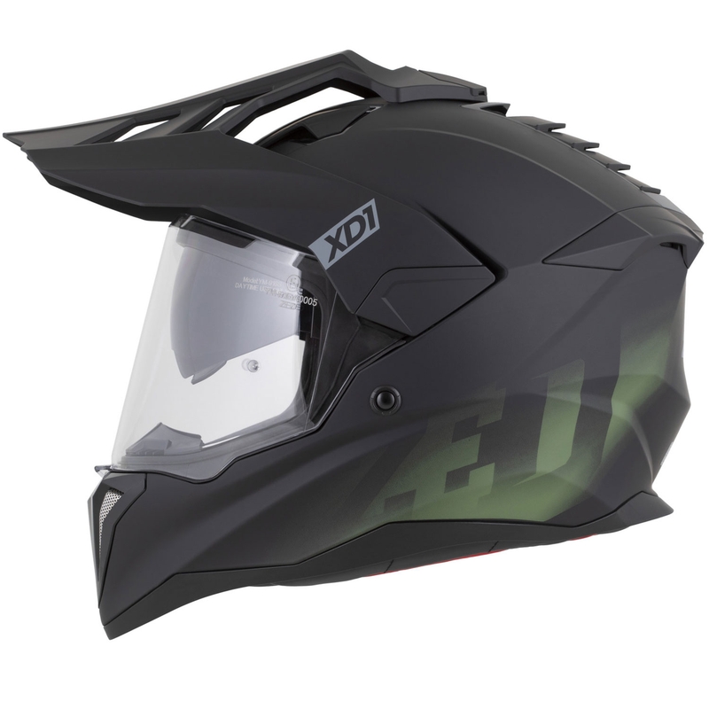 Enduro-moottoripyöräkypärä ZED XD1 mattamusta-tummanvihreä