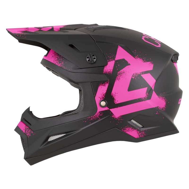 Cassida Cross Cup 2 Crew motocrossikypärä mattamusta-fluo pinkki