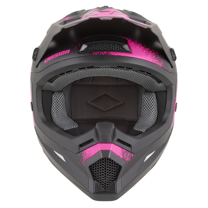 Cassida Cross Cup 2 Crew motocrossikypärä mattamusta-fluo pinkki