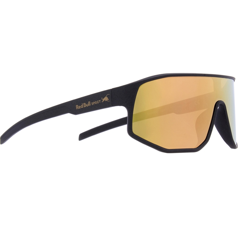 Red Bull Spect Dash -aurinkolasit mattaharmaat vihreän-kultaisilla linsseillä
