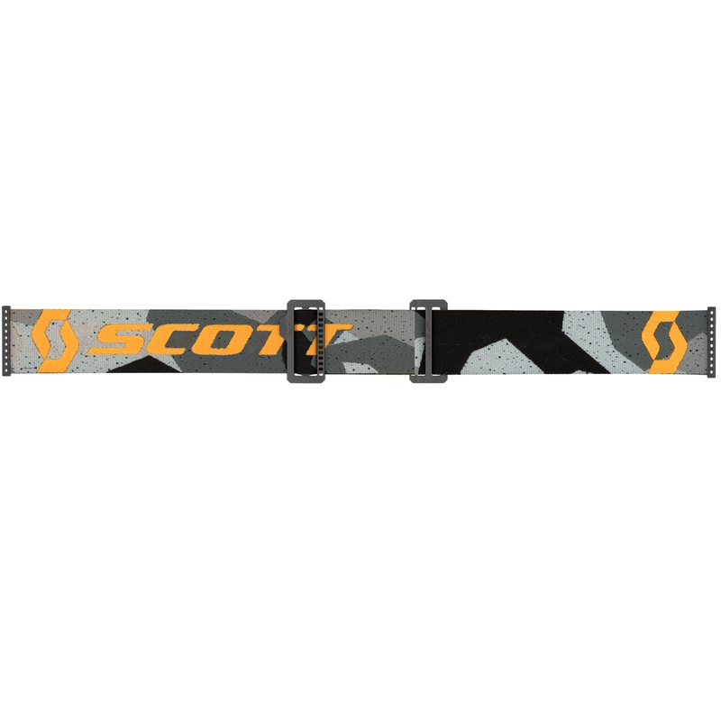 SCOTT Fury CH camo harmaankeltaiset motocrossilasit hopeisella peilipleksilasilla