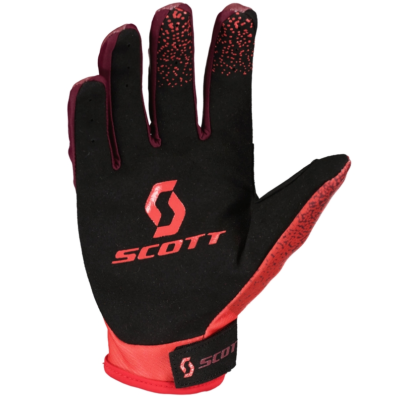 SCOTT 350 DIRT EVO motocrosshanskat puna-musta