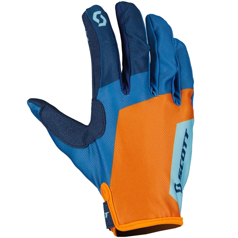 SCOTT 350 FURY EVO Lasten Motocross-hanskat Sini-Oranssi
