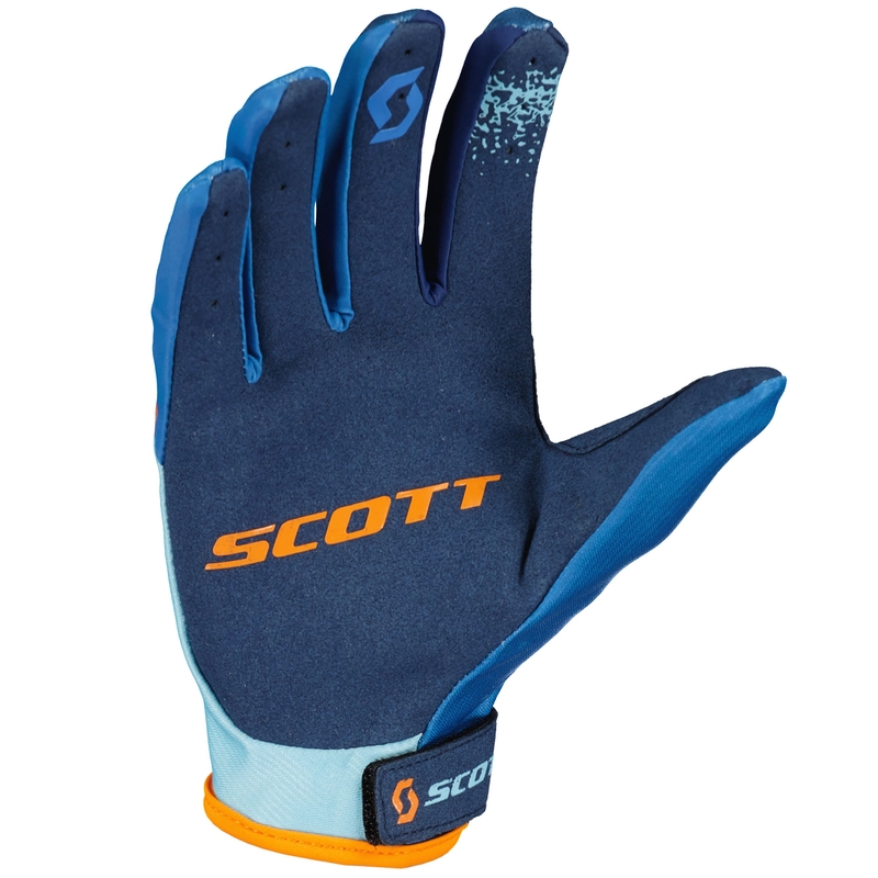 SCOTT 350 FURY EVO Lasten Motocross-hanskat Sini-Oranssi