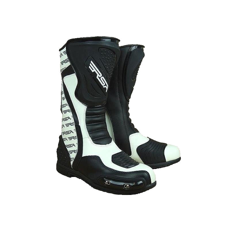 Boty na moto RSA Racing bílé výprodej