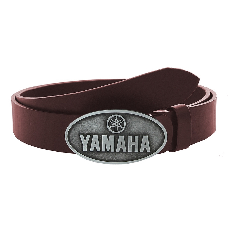 Nahkainen moto-vyö soljella Yamaha ruskea