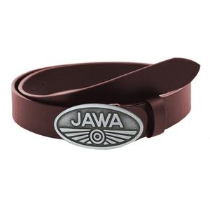 Kožený moto opasek se sponou Jawa hnědý