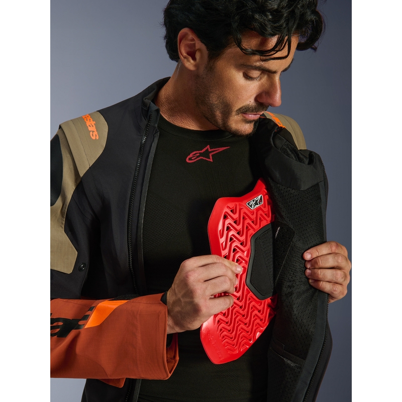 Alpinestars Halo PRO Drystar XF moottoripyörätakki vaaleanruskea-tummanoranssi-musta