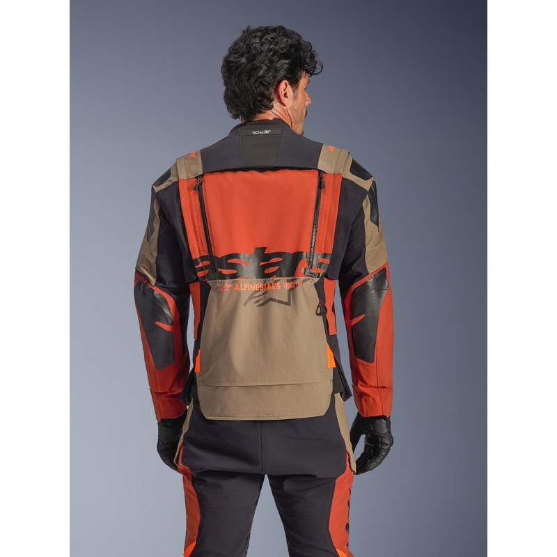 Alpinestars Halo PRO Drystar XF moottoripyörätakki vaaleanruskea-tummanoranssi-musta