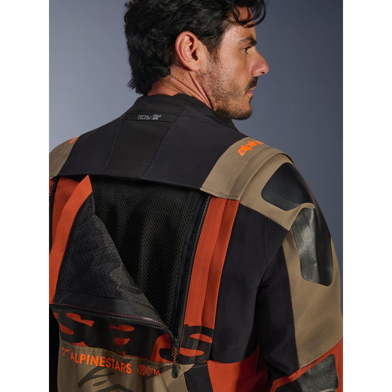 Alpinestars Halo PRO Drystar XF moottoripyörätakki vaaleanruskea-tummanoranssi-musta