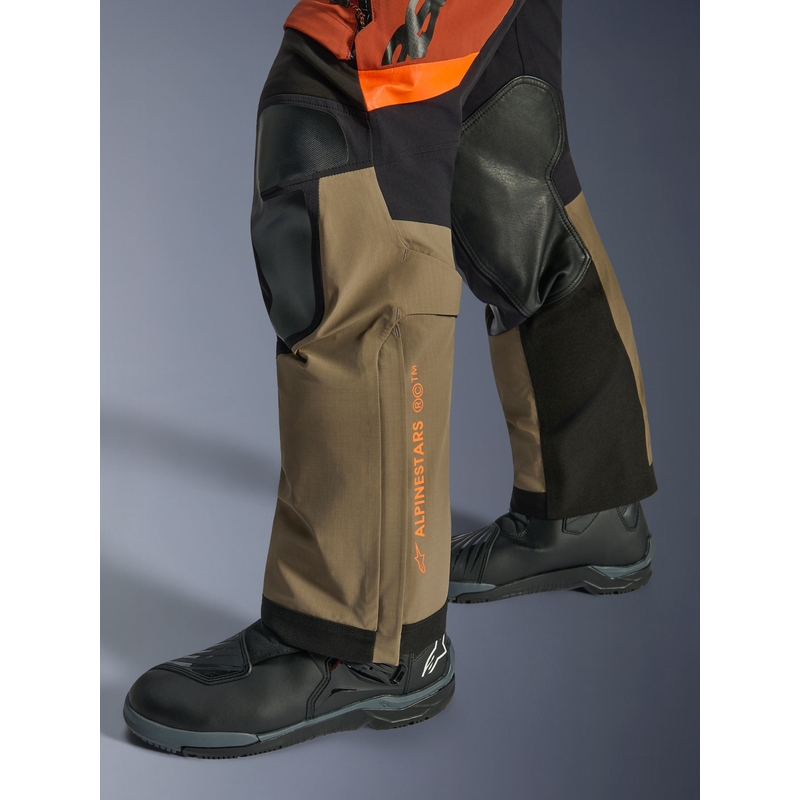 Alpinestars Halo PRO Drystar XF -moottoripyörähousut vaaleanruskea-tummanoranssi-musta