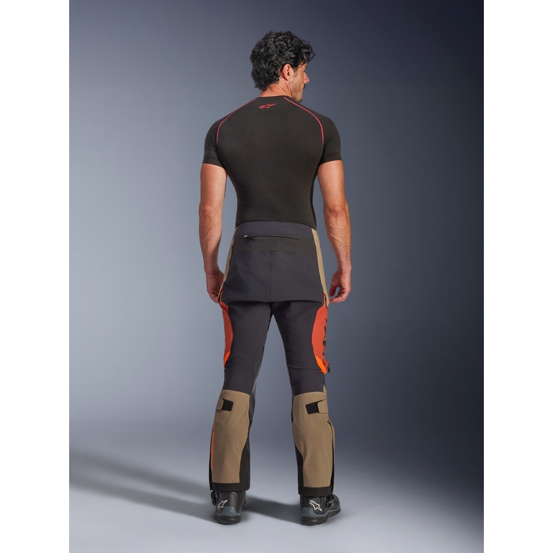 Alpinestars Halo PRO Drystar XF -moottoripyörähousut vaaleanruskea-tummanoranssi-musta