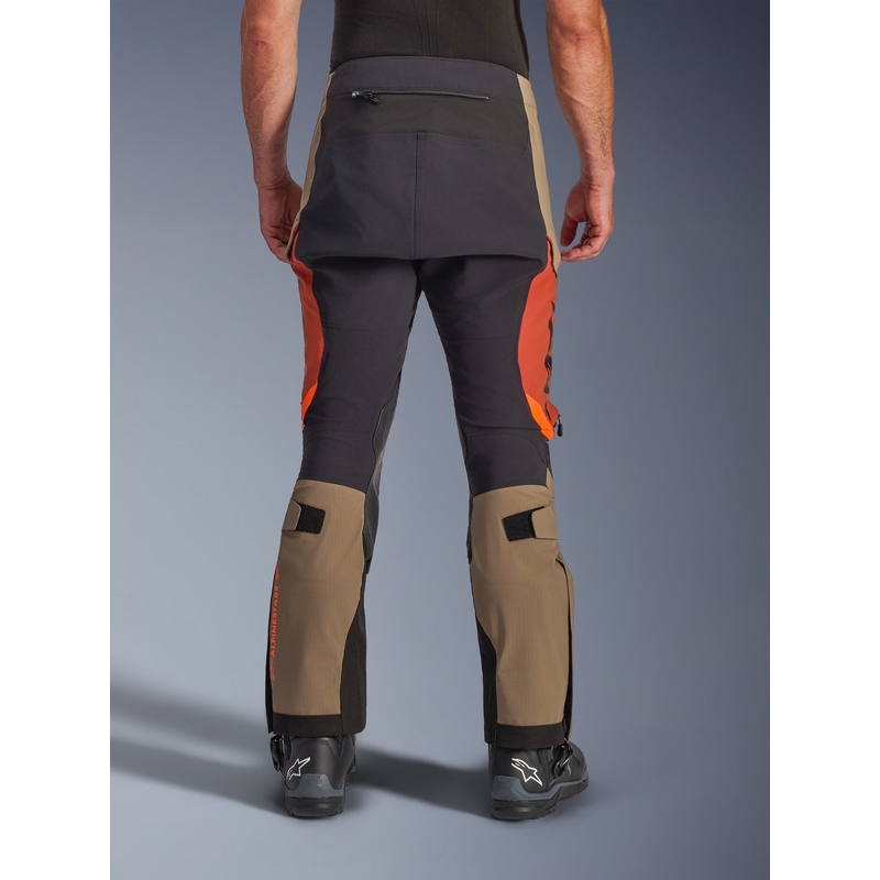 Alpinestars Halo PRO Drystar XF -moottoripyörähousut vaaleanruskea-tummanoranssi-musta