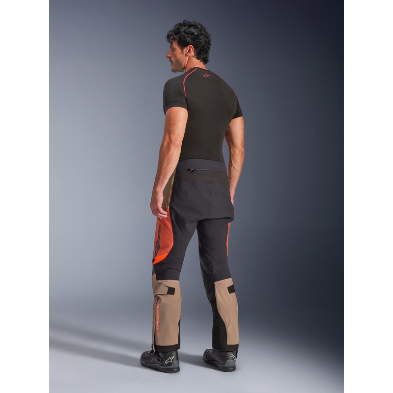 Alpinestars Halo PRO Drystar XF -moottoripyörähousut vaaleanruskea-tummanoranssi-musta