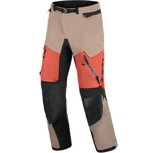 Alpinestars Halo PRO Drystar XF -moottoripyörähousut vaaleanruskea-tummanoranssi-musta
