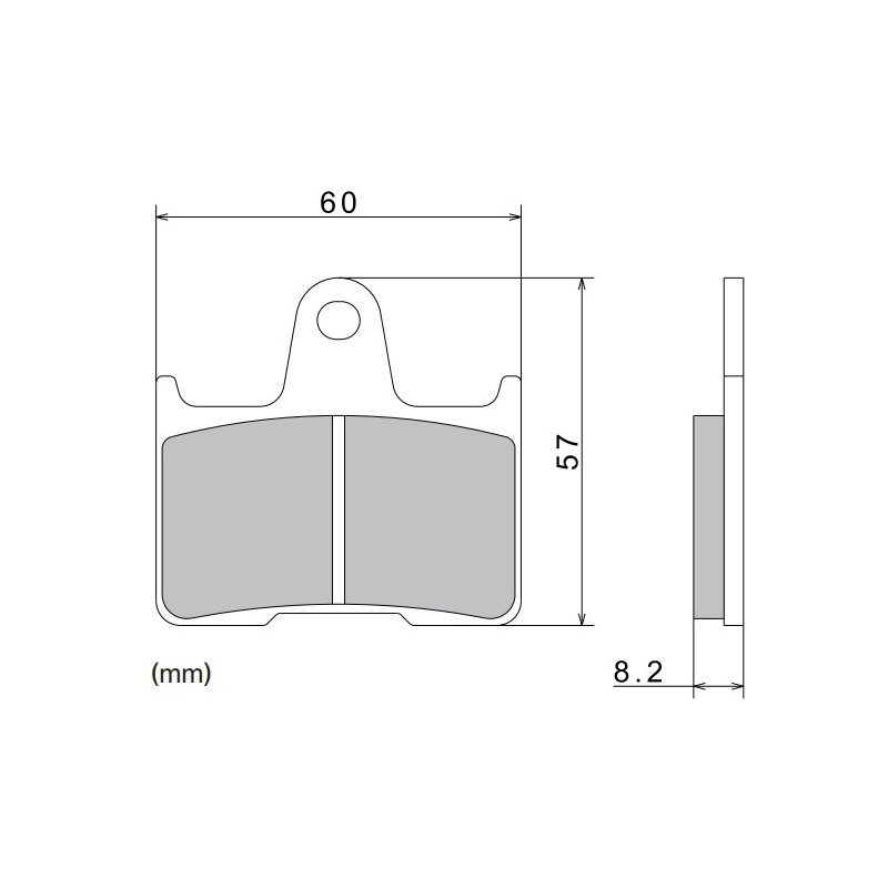 Jarrupalat NISSIN puolimetalliyhdistelmä 60x57x8.2 mm 2 kpl