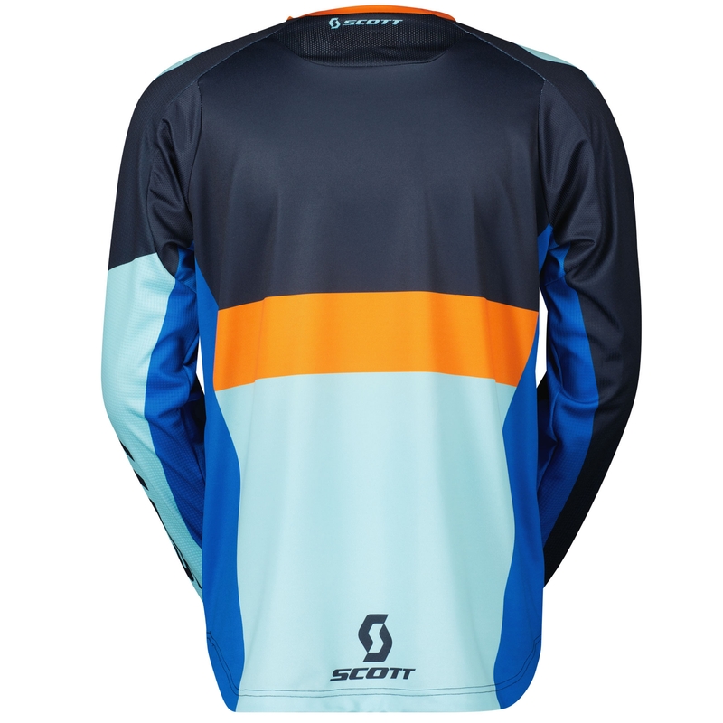 Motocross-paita SCOTT 350 RACE EVO sini-oranssi