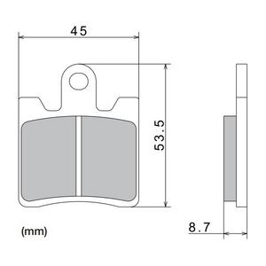 Jarrupalat NISSIN puolimetalliyhdistelmä 40x53.5x8.7 mm 2 kpl