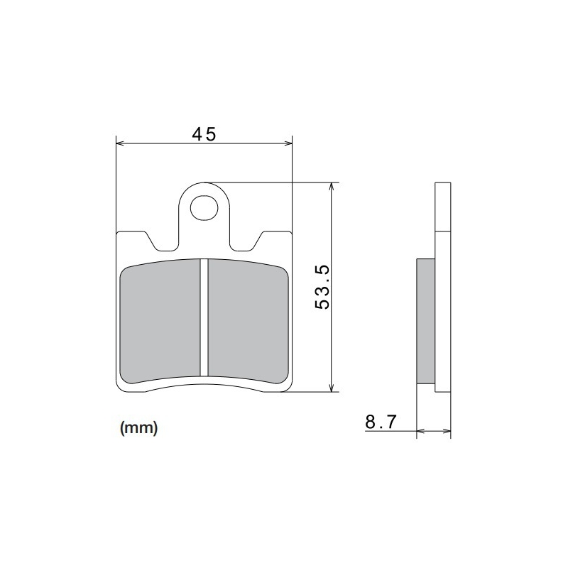 Jarrupalat NISSIN puolimetalliyhdistelmä 40x53.5x8.7 mm 2 kpl