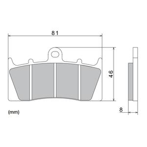 Jarrupalat NISSIN puolimetalliseos 81x46x8 mm 2 kpl