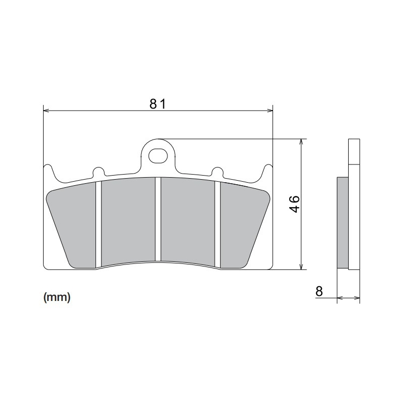 Jarrupalat NISSIN puolimetalliseos 81x46x8 mm 2 kpl