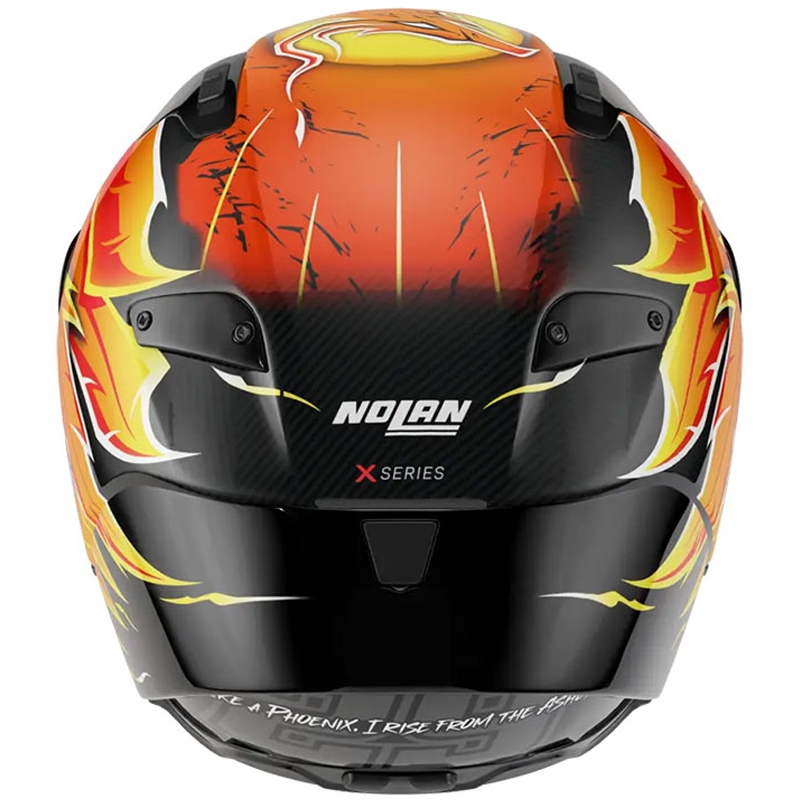 Kokokasvoinen moottoripyöräkypärä Nolan X-804 RS Ultra Carbon Replica Iannone 368 musta-punainen-oranssi-keltainen